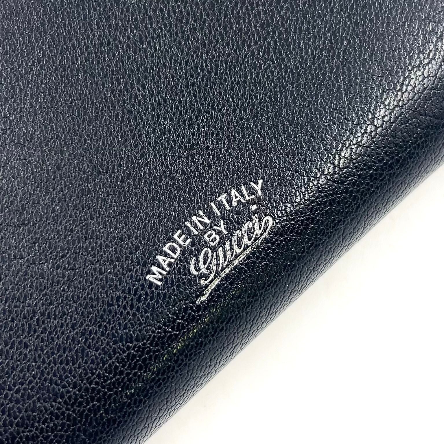 Gucci Lila Zip Around Leather Black Wallet Silver — view 8