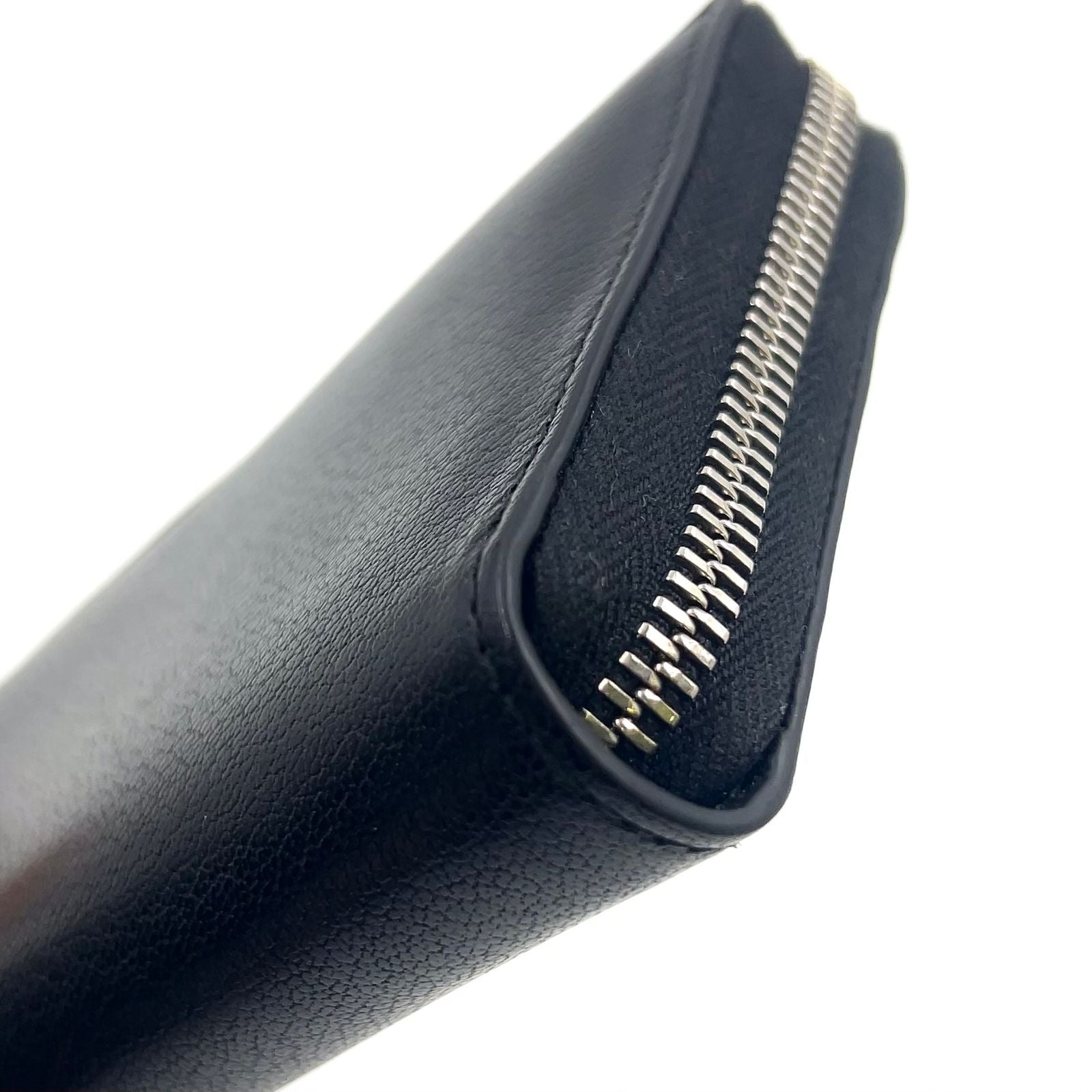 Gucci Lila Zip Around Leather Black Wallet Silver — view 9