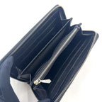Gucci Lila Zip Around Leather Black Wallet Silver — view 3