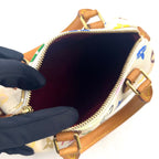 Louis Vuitton Mini Speedy Monogram Multicolor Blanc Shoulder Bag Leather White — view 3