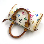 Louis Vuitton Mini Speedy Monogram Multicolor Blanc Shoulder Bag Leather White — view 6