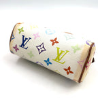 Louis Vuitton Mini Speedy Monogram Multicolor Blanc Shoulder Bag Leather White — view 8