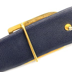 Dior Trotter Leather Canvas Navy Belt Gold — view 9