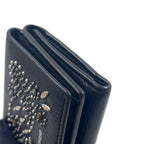 Saint Laurent Paris Trifold Mini Leather Black Wallet Silver — view 6