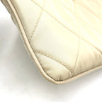 Prada Triangle Logo Nylon Beige Handbag Gold — view 6