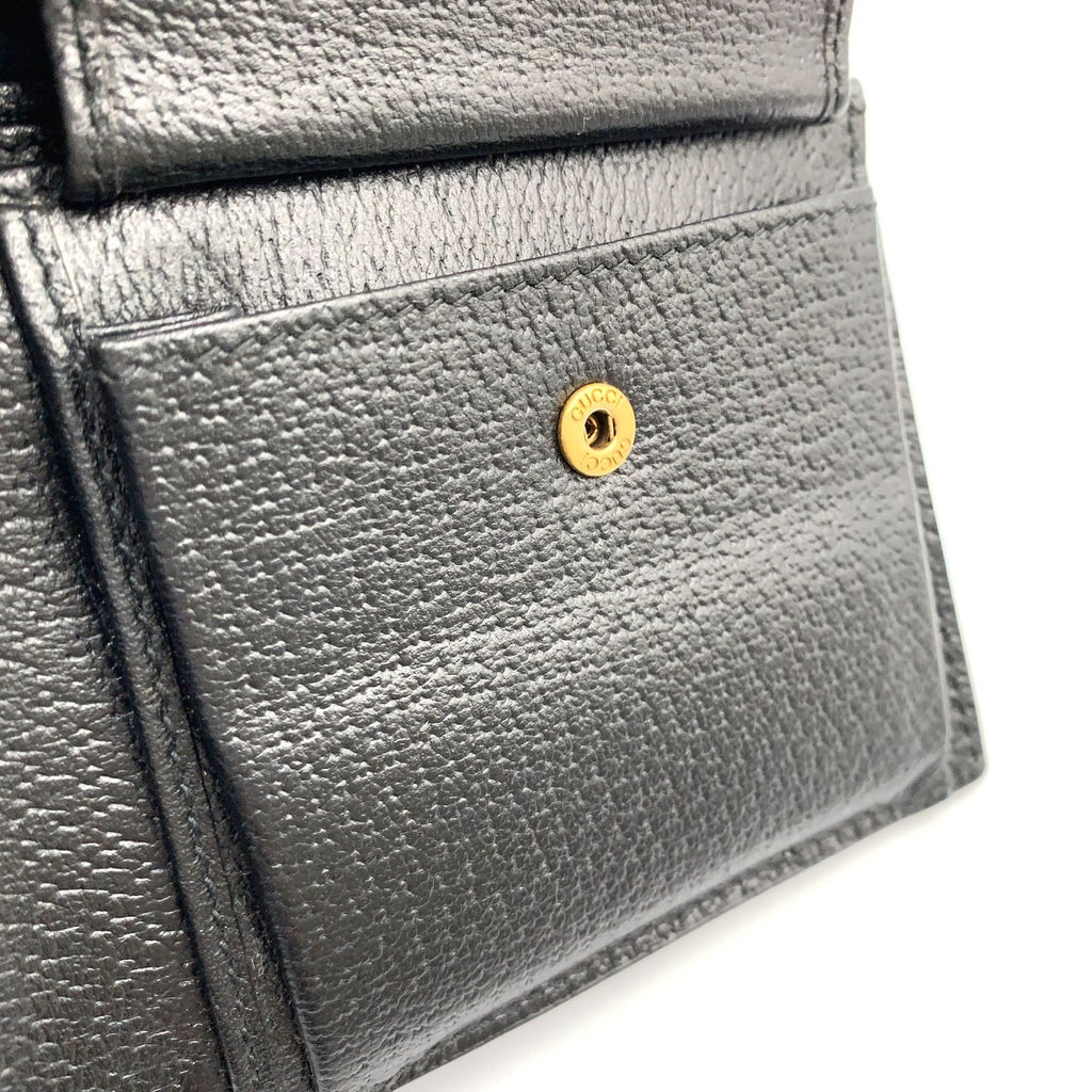 Gucci GG Marmont Leather Coin Black Bifold Wallet Gold — view 6