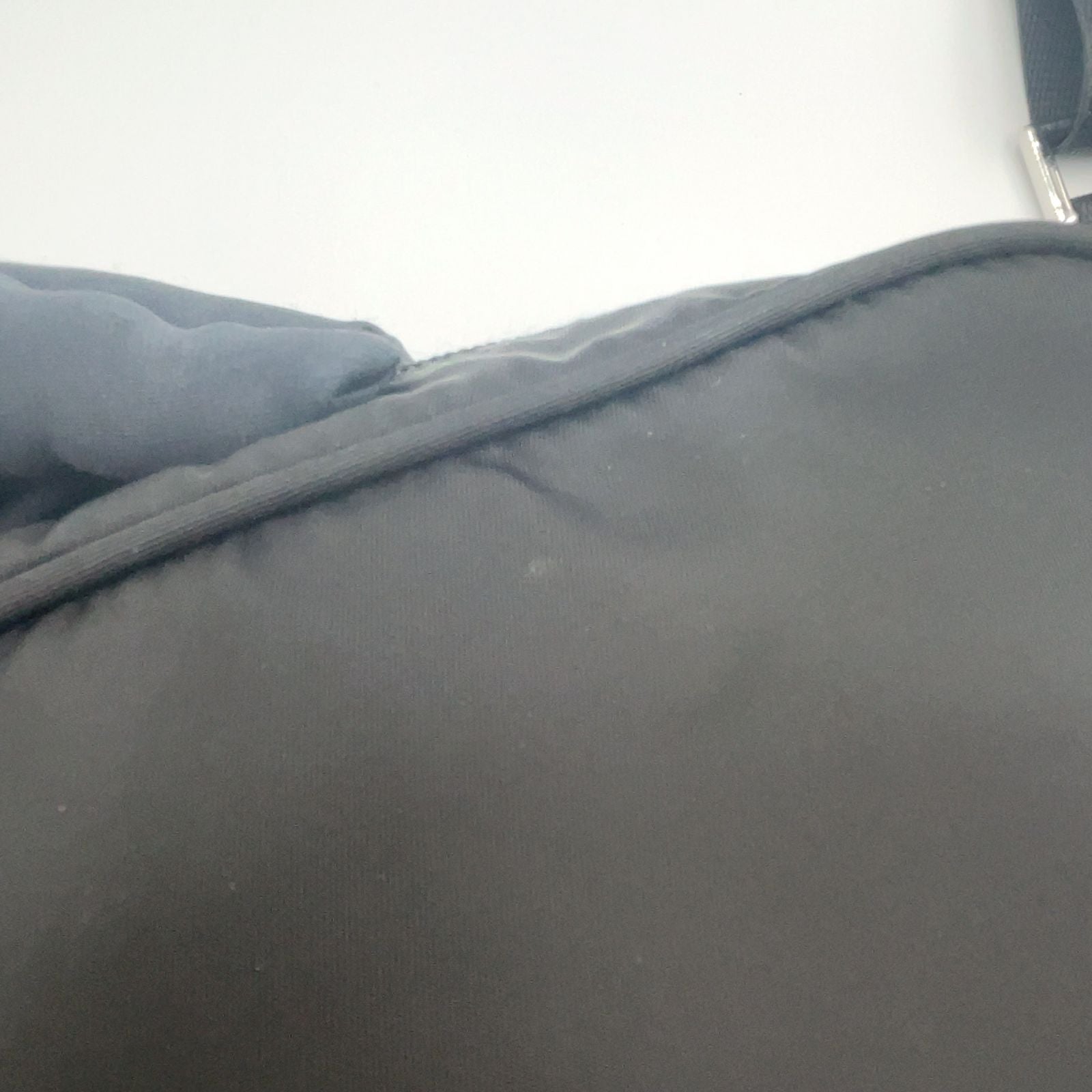 Prada Re-Nylon Black Shoulder Bag Silver — view 9