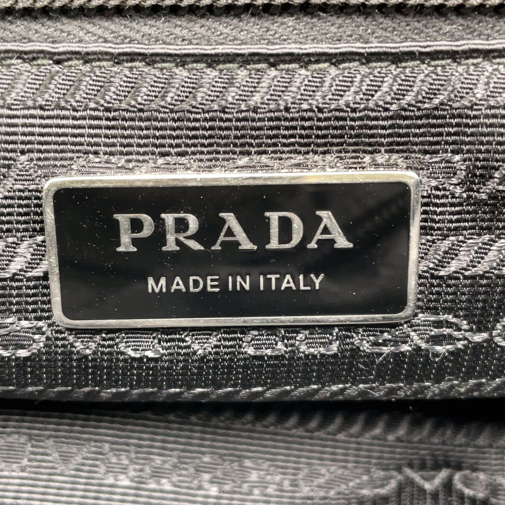 Prada Re-Nylon Black Shoulder Bag Silver — view 4