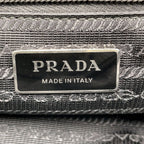 Prada Re-Nylon Black Shoulder Bag Silver — view 4