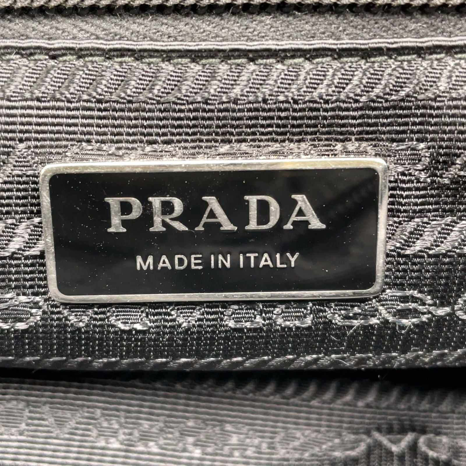 Prada Re-Nylon Black Shoulder Bag Silver — view 4