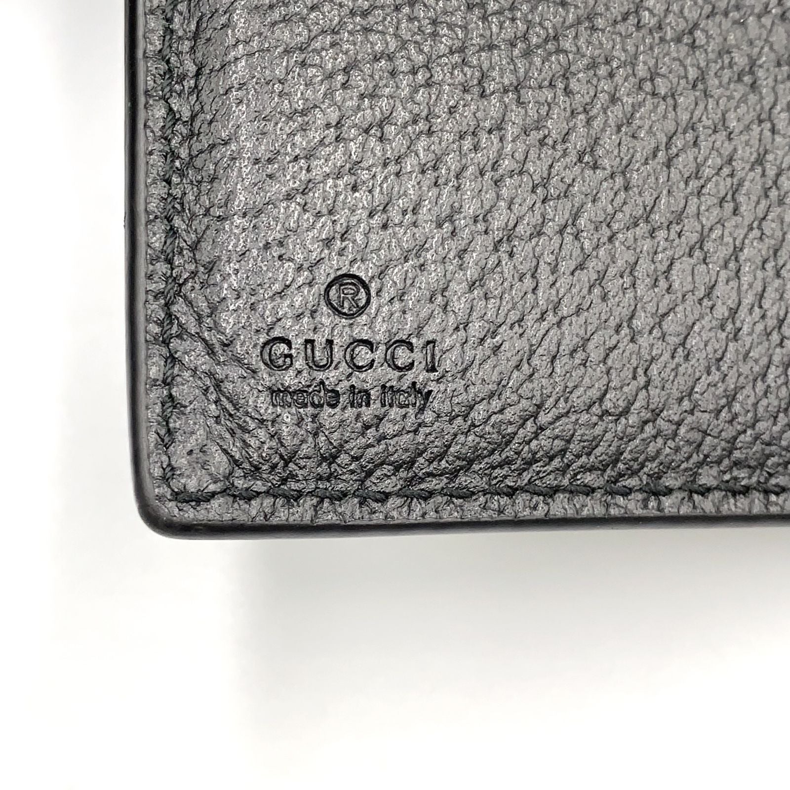 Gucci GG Marmont Leather Coin Black Bifold Wallet Gold — view 4