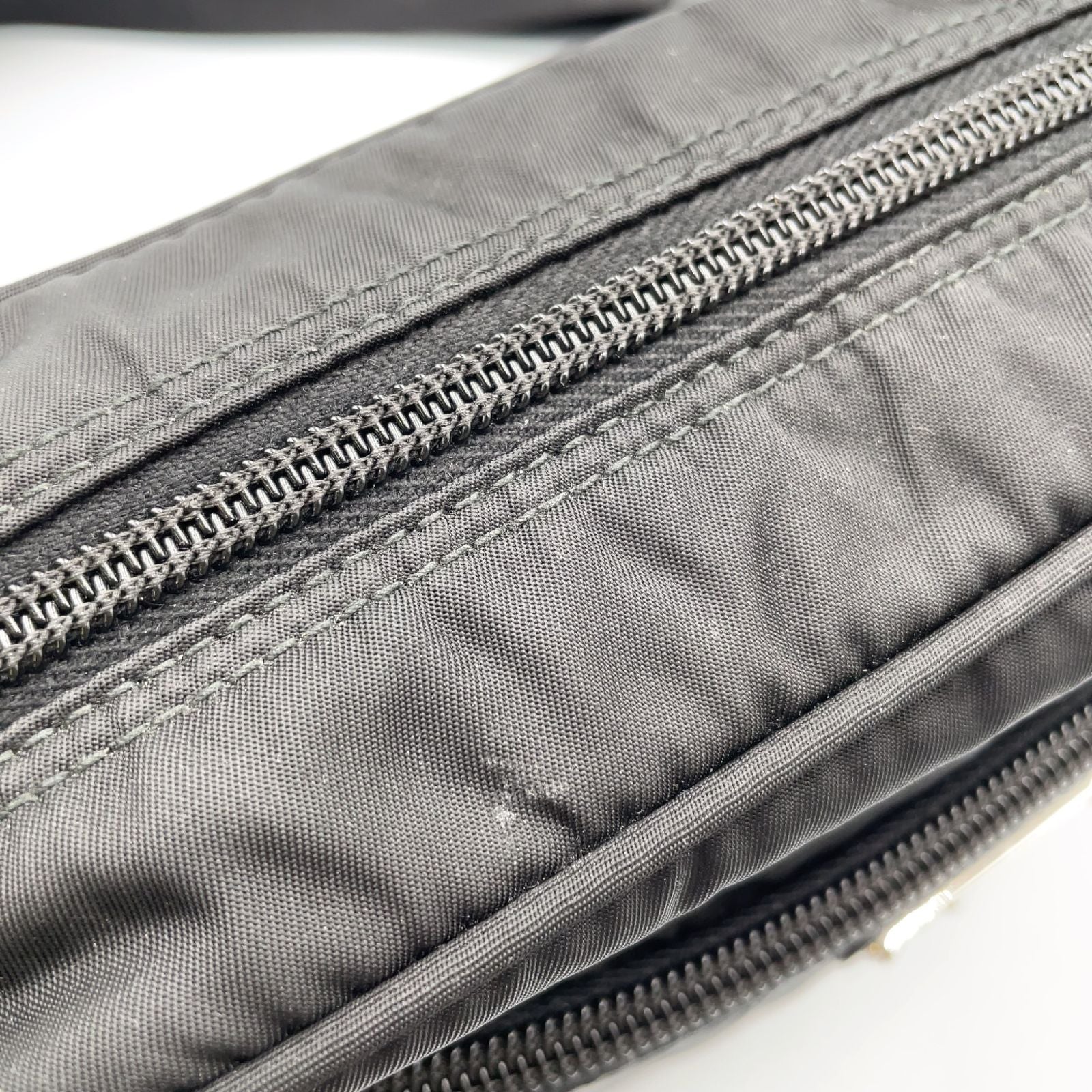 Prada Re-Nylon Black Shoulder Bag Silver — view 8