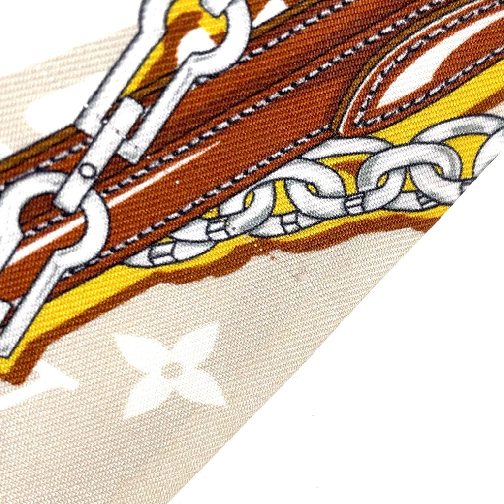Louis Vuitton Bandeau BB Ultimate Ribbon Silk Beige Scarf — view 5