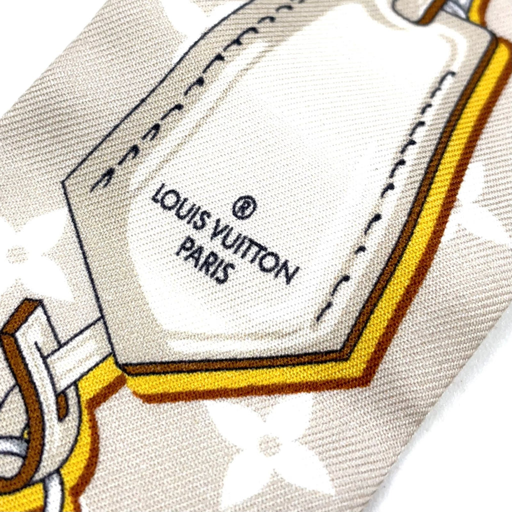 Louis Vuitton Bandeau BB Ultimate Ribbon Silk Beige Scarf — view 3