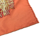 Hermes Carre 90 les Plaisirs du Froid Joy on Ice Silk Orange Brown Scarf — view 6