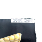 Hermes Carre 90 L'or Des Chefs Silk Yellow Navy Scarf — view 3