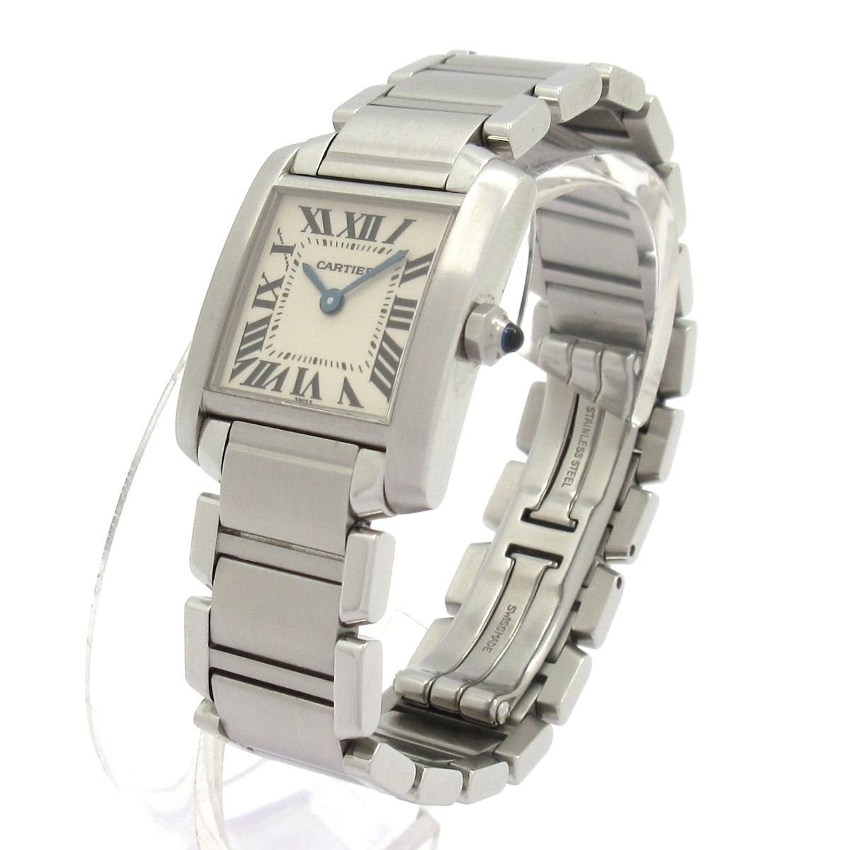 Cartier Watch Tank Francaise SM SS Ivory — view 2