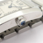 Cartier Watch Tank Francaise SM SS Ivory — view 9