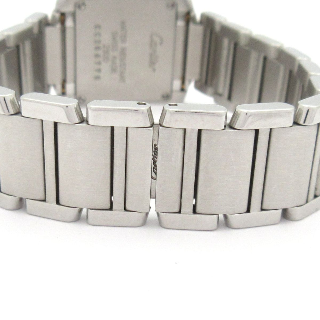 Cartier Watch Tank Francaise SM SS Ivory — view 6