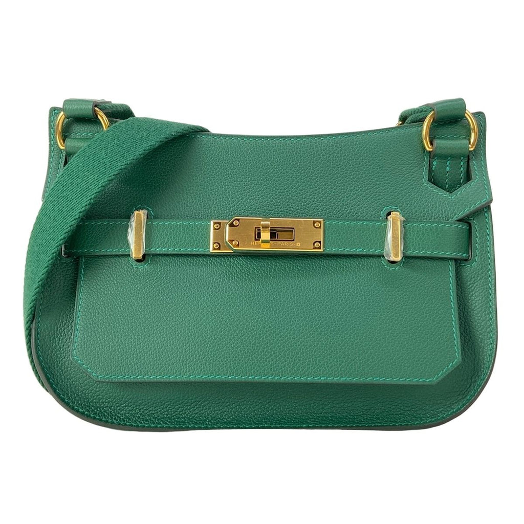 Hermes Shoulder Bag Gipsiere Mini Vert Moyanne Gold