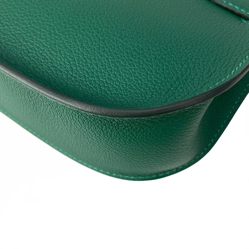 Hermes Shoulder Bag Gipsiere Mini Vert Moyanne Gold — view 8