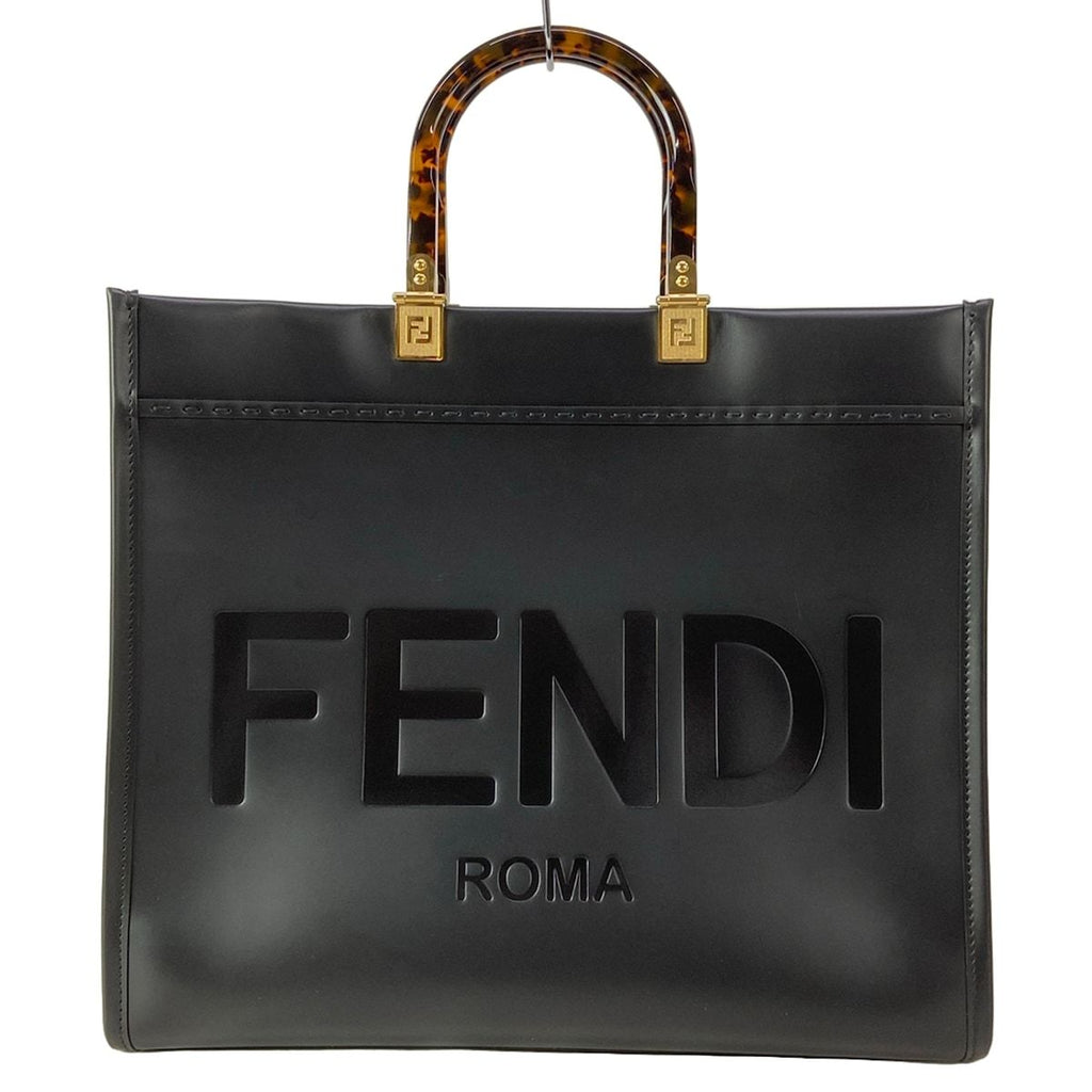 Fendi Tote Sunshine Black Leather