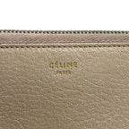 Celine Bifold Wallet Midi Amzip Around Ivory Zip Leather — view 5