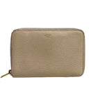 Celine Bifold Wallet Midi Amzip Around Ivory Zip Leather