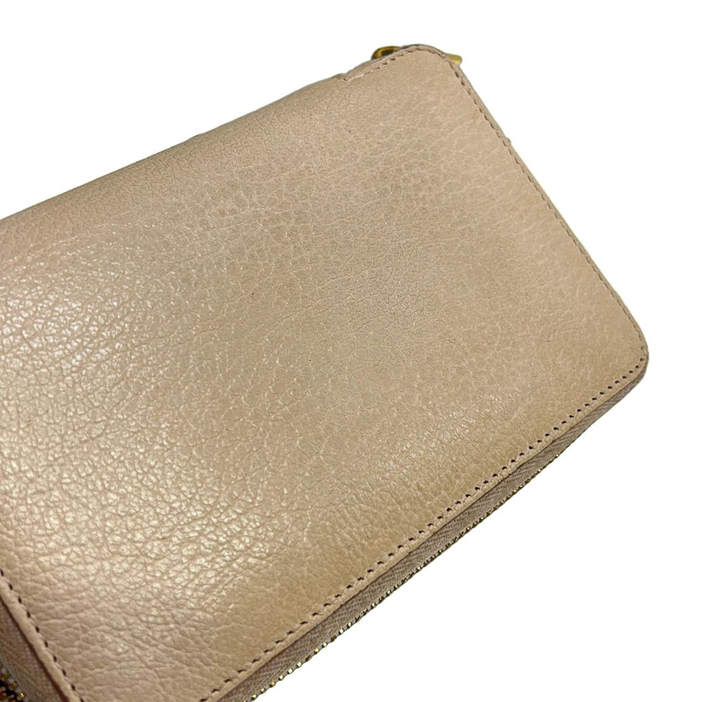 Celine Bifold Wallet Midi Amzip Around Ivory Zip Leather — view 9
