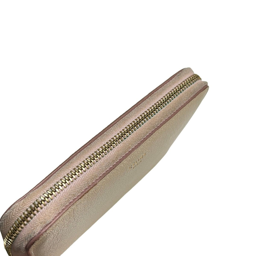 Celine Bifold Wallet Midi Amzip Around Ivory Zip Leather — view 7