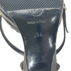 Chanel Mules 36 Black CC Logo Ruffle Leather — view 6