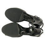 Chanel Mules 36 Black CC Logo Ruffle Leather — view 4