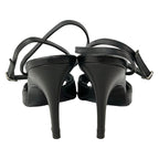 Chanel Mules 36 Black CC Logo Ruffle Leather — view 3