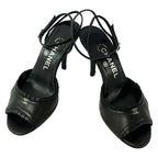 Chanel Mules 36 Black CC Logo Ruffle Leather — view 2