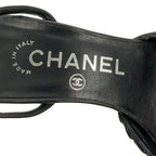 Chanel Mules 36 Black CC Logo Ruffle Leather — view 5