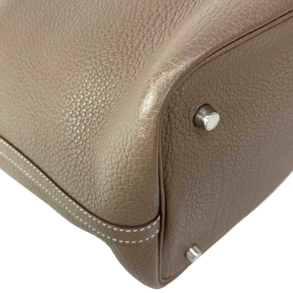 Hermes Handbag Picotin MM Etoupe Silver — view 9
