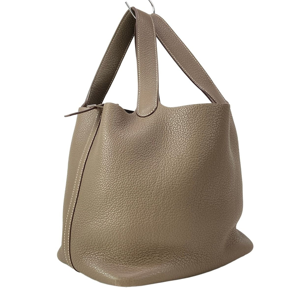 Hermes Handbag Picotin MM Etoupe Silver