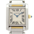 Cartier Watch Tank Francaise SM SS 18k Yellow Gold Ivory