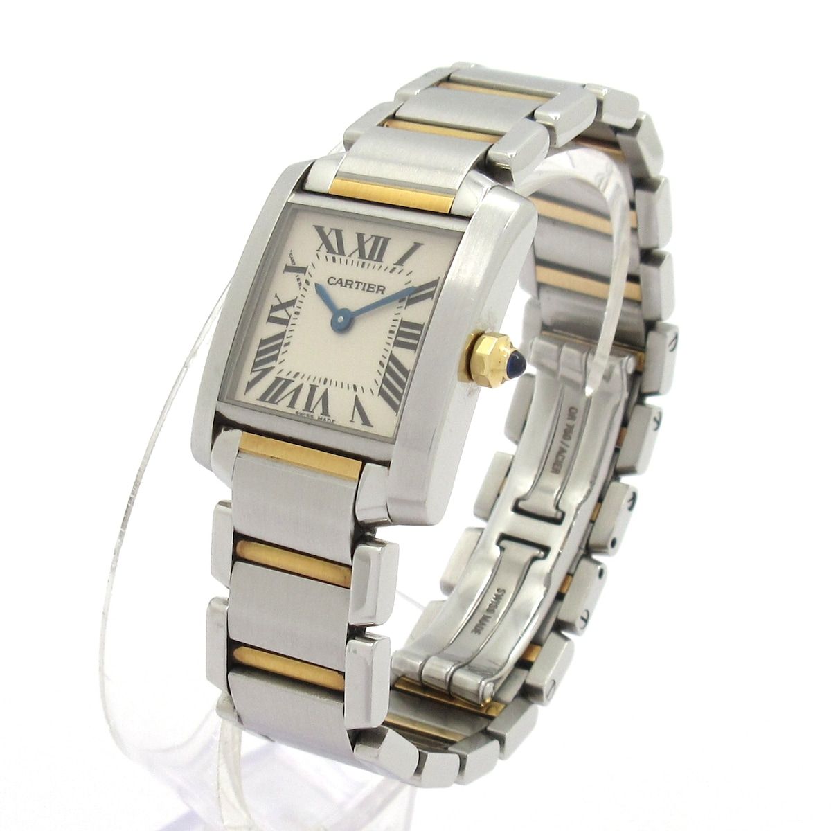 Cartier Watch Tank Francaise SM SS 18k Yellow Gold Ivory — view 2