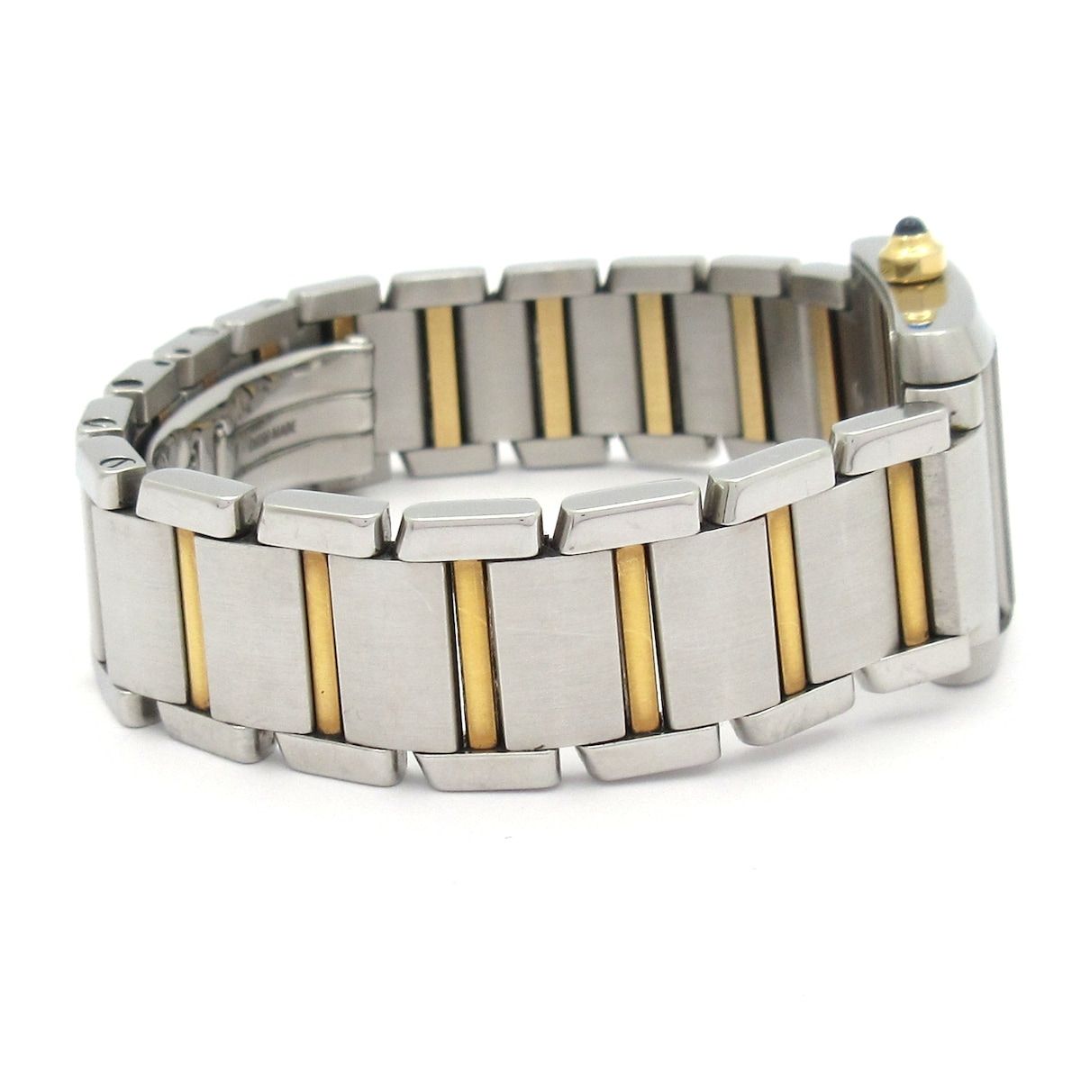 Cartier Watch Tank Francaise SM SS 18k Yellow Gold Ivory — view 5