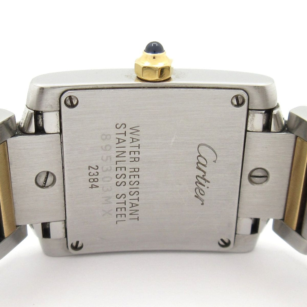 Cartier Watch Tank Francaise SM SS 18k Yellow Gold Ivory — view 3
