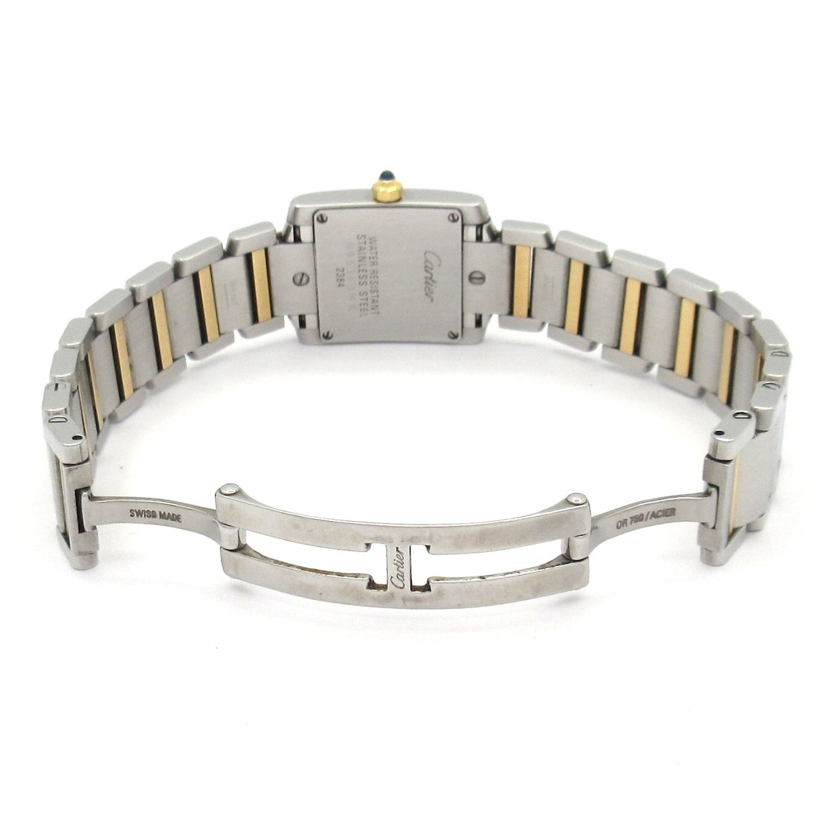 Cartier Watch Tank Francaise SM SS 18k Yellow Gold Ivory — view 7