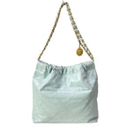 Chanel Handbag 22 Small Light Blue Gold — view 3