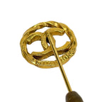 Chanel Brooch Gold Pin CC Logo — view 3
