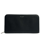Saint Laurent Paris Wallet Nero Zip Around Leather