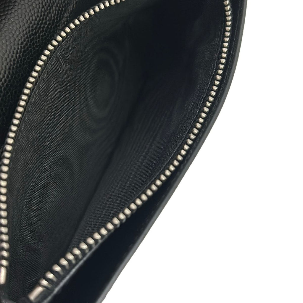 Saint Laurent Paris Wallet Nero Zip Around Leather — view 5