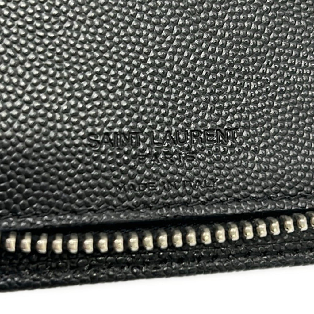 Saint Laurent Paris Wallet Nero Zip Around Leather — view 6