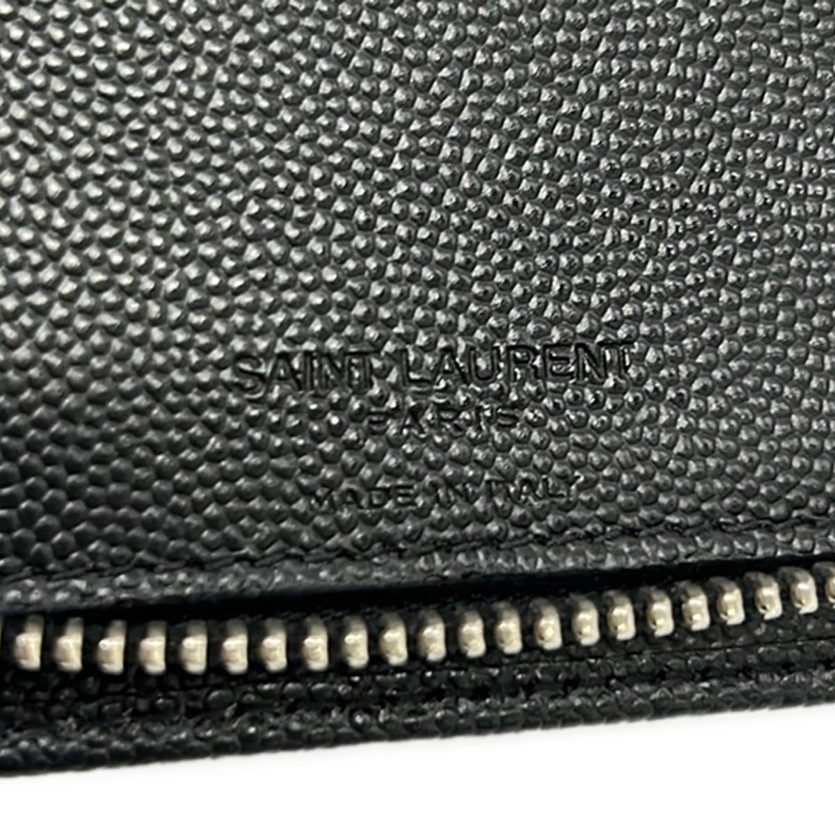 Saint Laurent Paris Wallet Nero Zip Around Leather — view 6