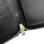Saint Laurent Paris Wallet Nero Zip Around Leather — view 7