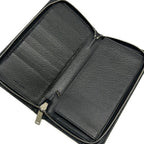 Saint Laurent Paris Wallet Nero Zip Around Leather — view 3